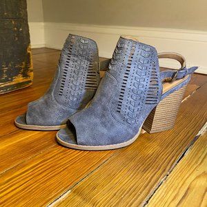 Qupid Open-toe Booties (Like New/Gently Used)